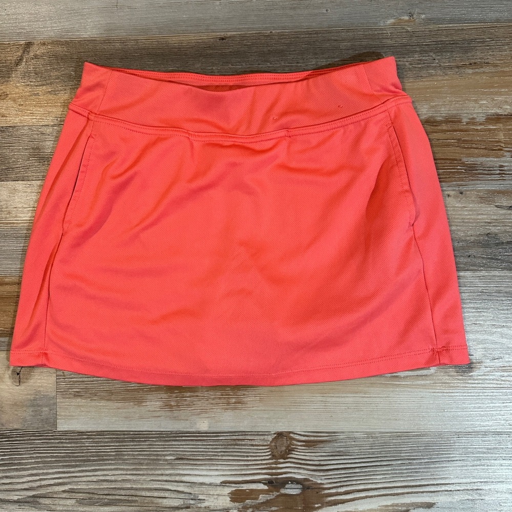 PGA Tour Airflux Women Coral Pink Golf Skort Size Small Mesh Active Skirt